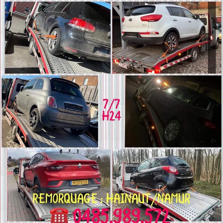 DEPANNAGE 7/7 - CHARLEROI-COUVIN-NAMUR, Auto diversen, Aanhangers en Bagagewagens, Ophalen