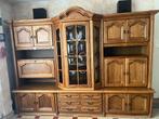 Grand living / vaisselier en chêne massif – excellent état, Maison & Meubles, Enlèvement, Comme neuf, Chêne