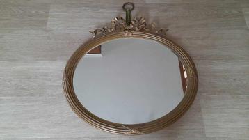 ancien miroir  ovale dorée