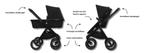 Prachtige Dubatti One Combi-Kinderwagen met alle accessoires, Kinderen en Baby's, Kinderwagens en Combinaties, Gebruikt, Verstelbare duwstang