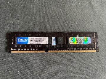 4Gb DDR3 1600Mhz, Informatique & Logiciels, Enlèvement ou Envoi, DDR3, Comme neuf, Desktop