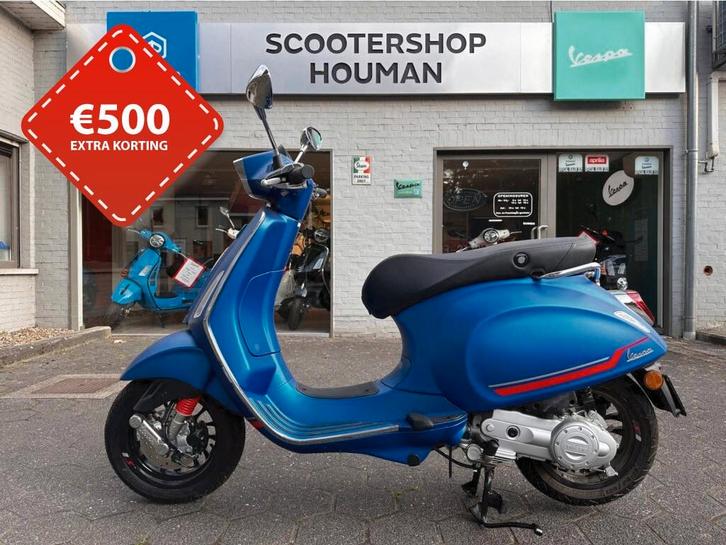 Vespa Sprint S 50 Cc 45Km/h 95Km MATT BLAUW (nr.8), Fietsen en Brommers, Scooters | Vespa, Gebruikt, Vespa S, Benzine
