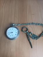 montre à gousset colombophile, Bijoux, Sacs & Beauté, Enlèvement ou Envoi, Argent, Montre de poche, Avec chaîne