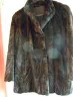 Vintage Bont korte jas pels nerts donker bruin, Kleding | Dames, Jassen | Winter, Gedragen, Maat 42/44 (L), Ophalen of Verzenden