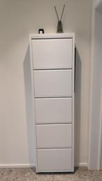 Schoenenkast wit metaal 5 vakken, merk Pisa, Maison & Meubles, Armoires | Armoires à chaussures, Enlèvement, Comme neuf, Strakke moderne schoenenkast