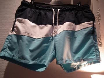 Short de bain pour homme. XL (C&A) turquoise, blanc & marine