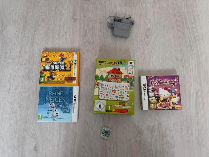 New Nintendo 3ds XL Limited Edition Animal Crossing in doos, Games en Spelcomputers, Spelcomputers | Nintendo 2DS en 3DS, Zo goed als nieuw