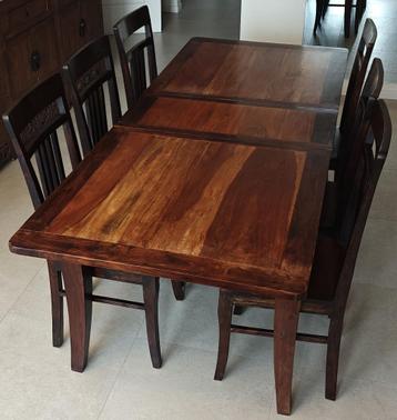 Table et 6 Chaises de Salle à Manger, Enlèvement, Utilisé, Rustique italien, 6 à 8 chaises