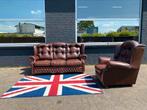 Springvale Chesterfield 3+1 zetels bruin GRATIS GELEVERD!, Antiek en Kunst, Ophalen of Verzenden