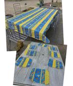 Nappe provençale avec ses 8 serviettes, Enlèvement ou Envoi, Utilisé, Rectangle, Intérieur