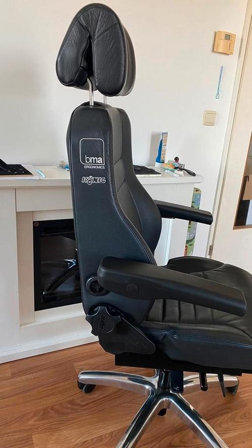 Bureaustoel in Leder BMA Secur – De Ultieme 24/7, Huis en Inrichting, Bureaustoelen, Zo goed als nieuw, Bureaustoel, Ergonomisch