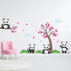 Panda's en kersenboom muursticker, Kinderen en Baby's, Nieuw, Wanddecoratie, Verzenden