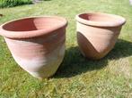 Terracotta bloempotten (2 stuks), Tuin, Zo goed als nieuw, Minder dan 40 cm, Overige vormen