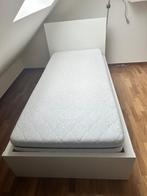 Lit Ikea 90x200, Huis en Inrichting, Slaapkamer | Bedden, 90 cm, Gebruikt, Eenpersoons, Wit