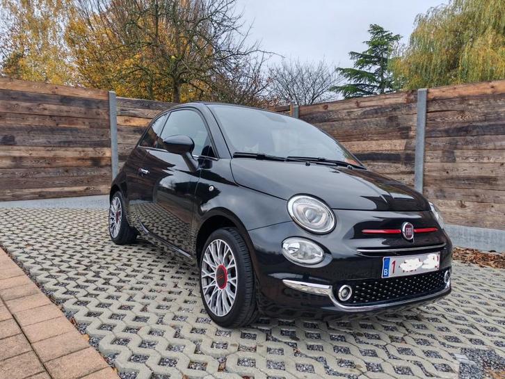 FIAT 500 CABRIOLET RED EDITION - BLACK, Auto's, Fiat, Particulier, Airbags, Benzine, Cabriolet, Handgeschakeld, Zwart, Zwart, Stof