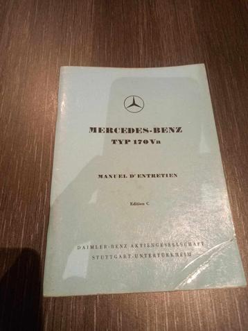 Mercedes Typ 170 Va manuel d'entretien 1951, Autos : Divers, Modes d'emploi & Notices d'utilisation, Enlèvement ou Envoi