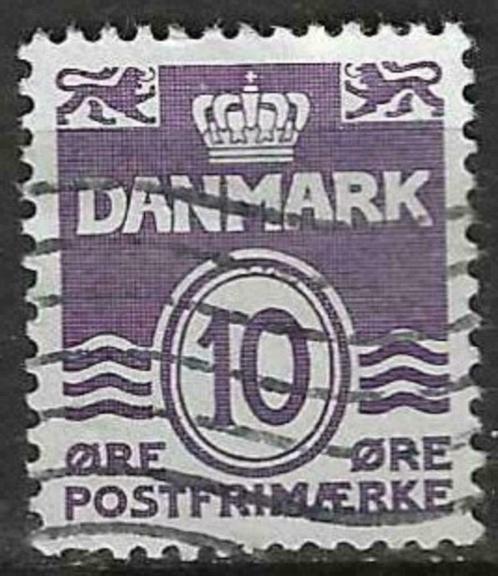 Denemarken 1933/1940 - Yvert 259 - Waarde onder kroon (ST), Timbres & Monnaies, Timbres | Europe | Scandinavie, Affranchi, Danemark