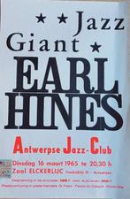 affiche jazz Earl Hines Elckerlyck Anvers 1965 vintage !, Enlèvement ou Envoi