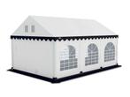 Partytent 4x6m pvc Grizzly met zijkanten wit/blauw, Ophalen, Opvouwbaar, Partytent, 2 meter of meer