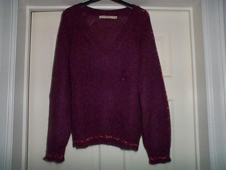 Prachtige Pull La Fée Maraboutée Trui M Np € 125, Kleding | Dames, Truien en Vesten, Nieuw, Maat 38/40 (M), Paars, Ophalen of Verzenden