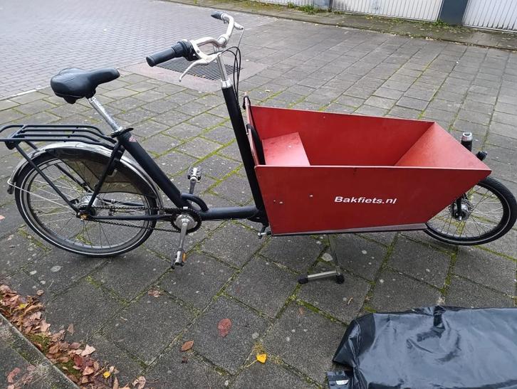 Klassieke lange bakfiets, Fietsen en Brommers, Fietsen | Bakfietsen, Zo goed als nieuw, Overige merken, 2 kinderen, Huif, Ophalen
