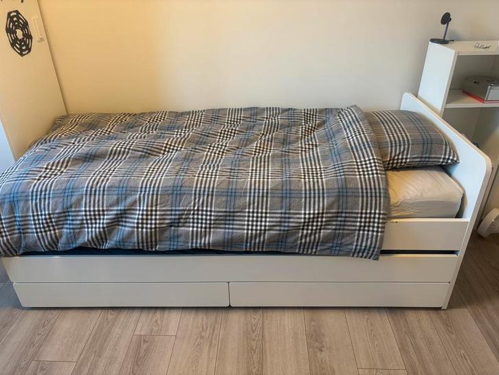Gereserveerd IKEA SLAKT lades, onderbed, matrassen, extra’s, Maison & Meubles, Chambre à coucher | Lits, Comme neuf, Une personne
