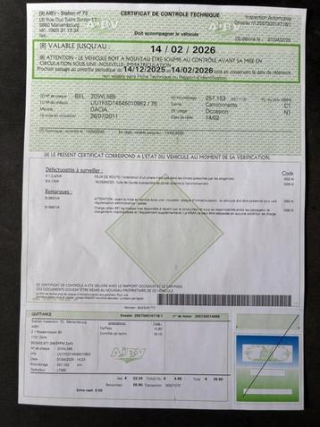 Dacia logan mcv utilitaire euro 5 prête a l'immatriculation, Euro 5, Achat, 6 portes, 2 places