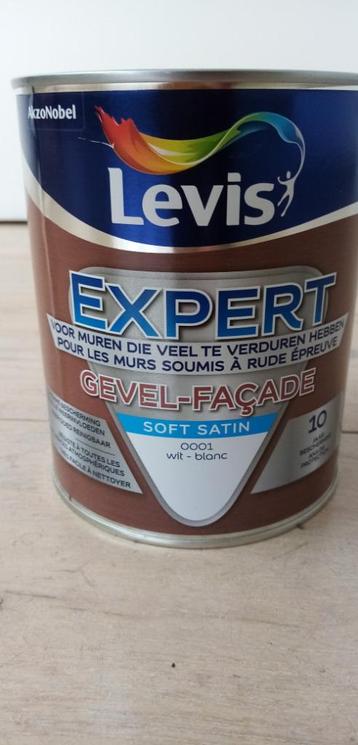Levis Expert witte zachte satijnen gevelverf 1L, nieuw, 24€ beschikbaar voor biedingen