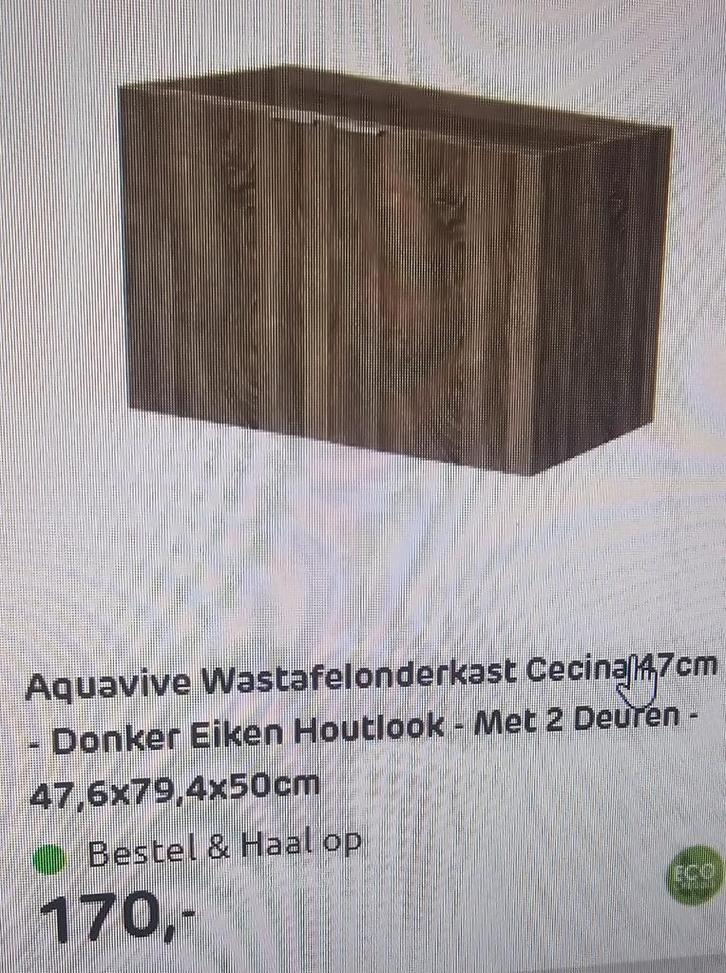 Meuble de salle de bain 2 pièces, Bricolage & Construction, Planches & Dalles, Comme neuf, Enlèvement