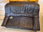 GRATIS gebruikt zwart lederen salon, Huis en Inrichting, Ophalen, Gebruikt, 150 tot 200 cm, Tweepersoons