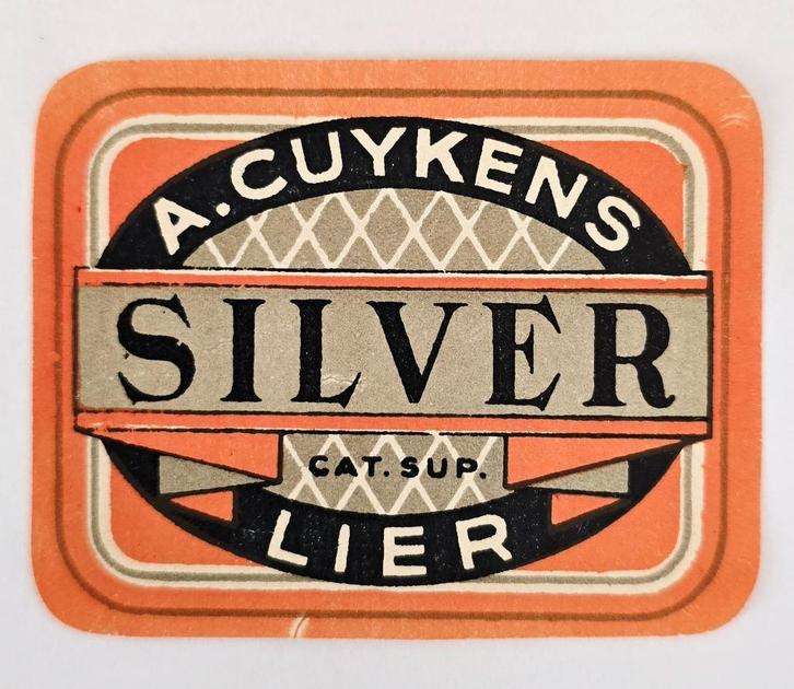 Silver A.Cuykens Lier Etiquette biere Label 29, Verzamelen, Biermerken, Zo goed als nieuw, Overige typen, Overige merken, Verzenden