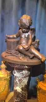 Groot terracotta beeld, gesigneerd Falconet, Antiek en Kunst, Ophalen