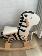 Houten schommel paard zebra, Kinderen en Baby's, Speelgoed | Hobbelfiguren, Gebruikt, Ophalen