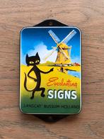 Langcat emaille deurpostje, Verzamelen, Ophalen of Verzenden, Zo goed als nieuw, Reclamebord