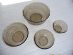 Rookglas schalen (set van 4), Ophalen of Verzenden, Zo goed als nieuw