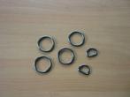 Gratis Lot van gunblack donkergrijze metalen ringen gespen, Hobby en Vrije tijd, Ophalen of Verzenden