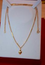 18k gouden halsketting en hanger met 750 gestanste afwerking, Handtassen en Accessoires, Ophalen, Nieuw, Goud, Goud