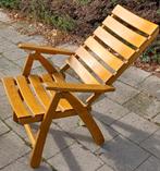 Vintage houten tuinstoelen, Tuin en Terras, Tuinstoelen, Ophalen, Zo goed als nieuw, Teakhout, Verstelbaar