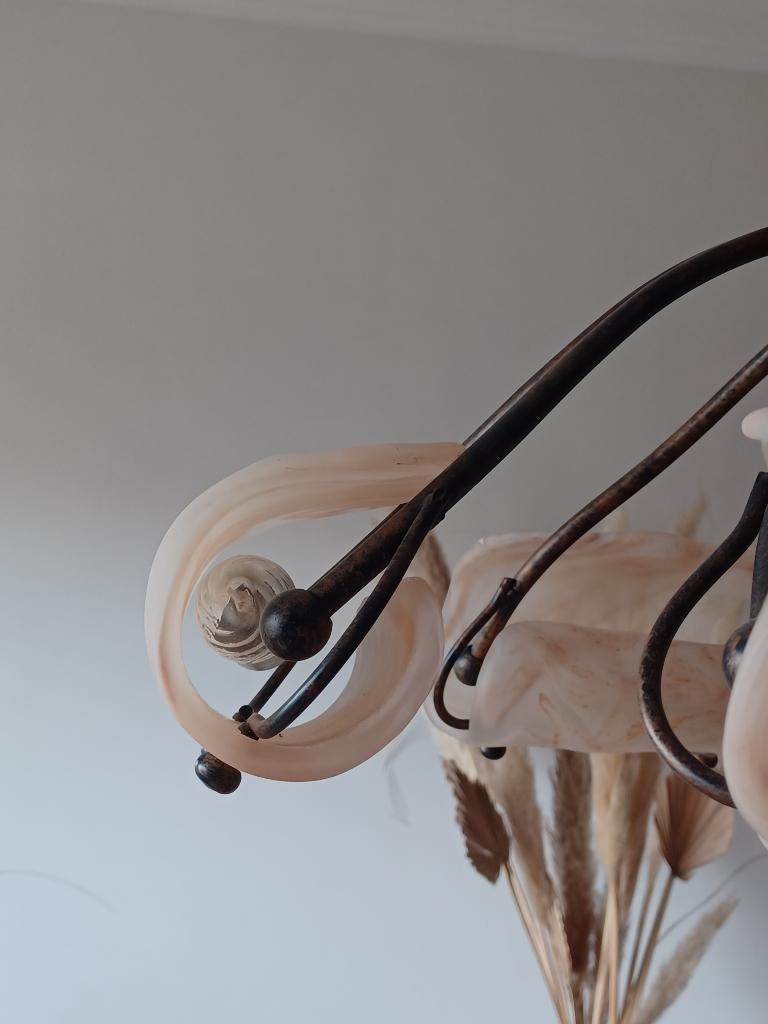 Suspension Luminaire, Maison & Meubles, Lampes | Suspensions, Enlèvement, Comme neuf, Verre, 50 à 75 cm