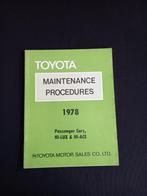 Manuel d'entretien des voitures particulières Toyota (1978), Autos : Divers, Modes d'emploi & Notices d'utilisation, Enlèvement ou Envoi