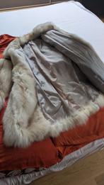 Korte pelsmantel Zilvervos met grote kraag., Kleding | Dames, Jassen | Winter, Ophalen, Zo goed als nieuw, Maat 38/40 (M), Wit