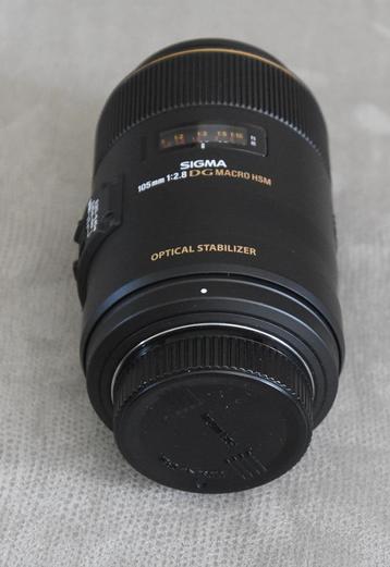 Sigma-lens (voor Nikon) 105mm macro 2.8