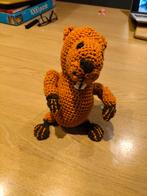 Gehaakte bever, Kinderen en Baby's, Speelgoed | Knuffels en Pluche, Ophalen, Zo goed als nieuw