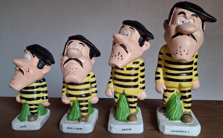 4 Dalton-beeldjes, Verzamelen, Stripfiguren, Nieuw, Beeldje of Figuurtje, Overige figuren, Ophalen