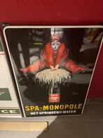 emaille reclame bord spa monopole, Verzamelen, Merken en Reclamevoorwerpen, Ophalen, Nieuw, Reclamebord