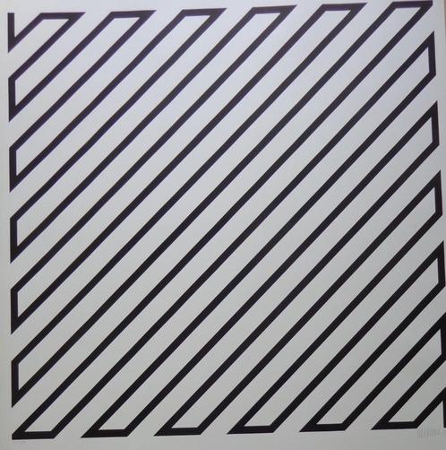 MARC VERSTOCKT / GEOMETRIE / ZW-W ZEEFDRUK / 78x56cm / SIG, Antiek en Kunst, Kunst | Litho's en Zeefdrukken, Ophalen of Verzenden