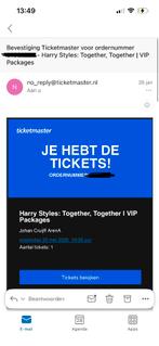Harry Styles Together Together tour ticket Amsterdam 20 mei, Eén persoon, Mei