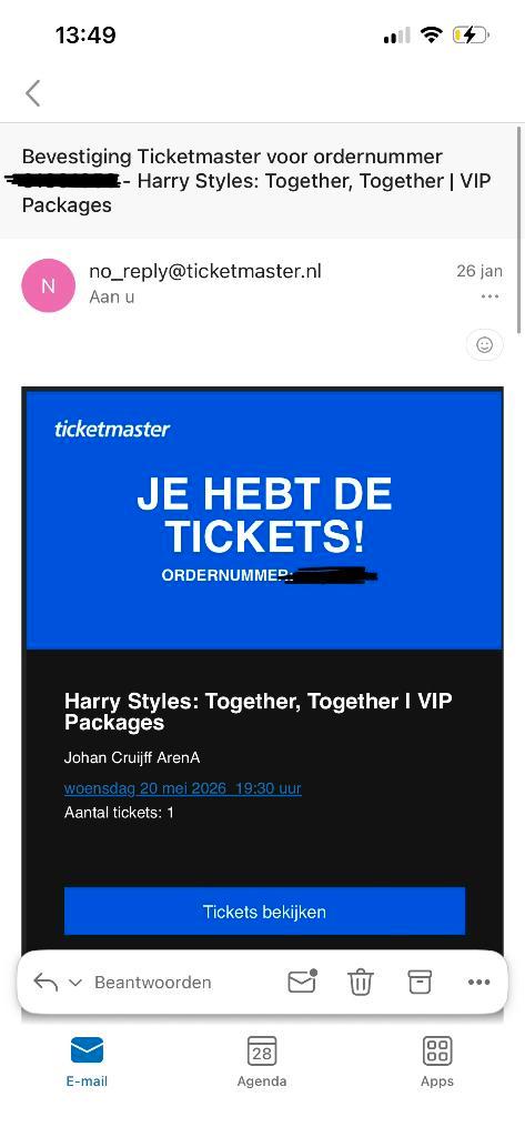 Billet Harry Styles Together Together, Amsterdam, le 20 mai, Tickets & Billets, Concerts | Pop, Une personne, Mai