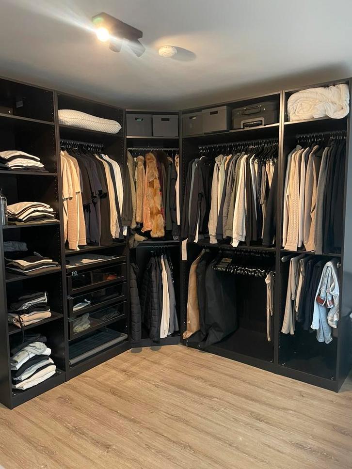 Ikea pax kast donkerbruin/zwart, Huis en Inrichting, Kasten | Kleerkasten, Gebruikt, Ophalen