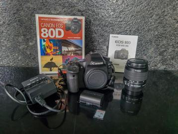 Canon EOS 80D et accessoires beschikbaar voor biedingen